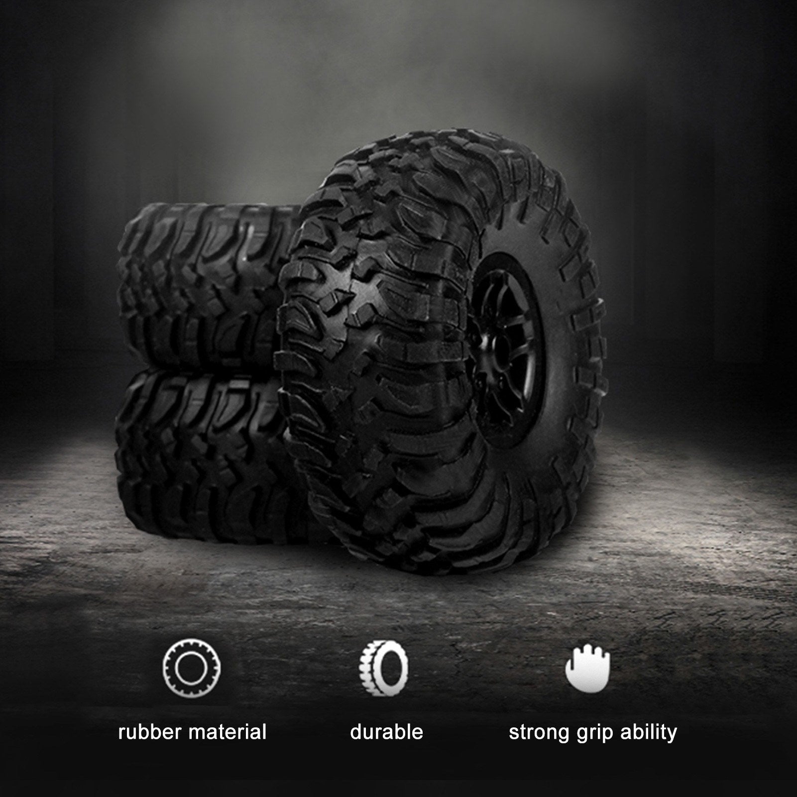 4WD 2.4Ghz Off Road Car RC Rock Crawler Cross-country Truck Toy with Headlight for Adults and Kids