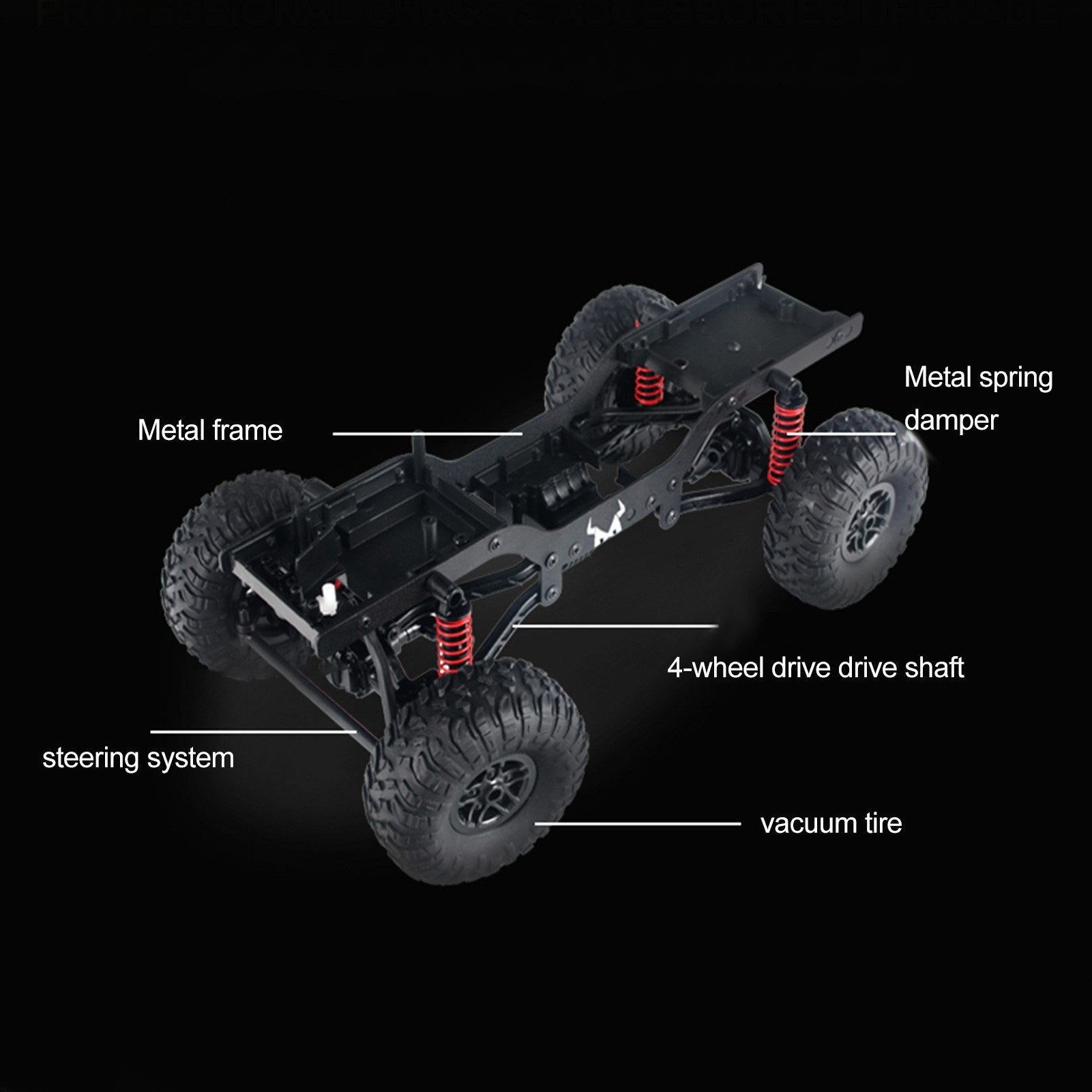 4WD 2.4Ghz Off Road Car RC Rock Crawler Cross-country Truck Toy with Headlight for Adults and Kids