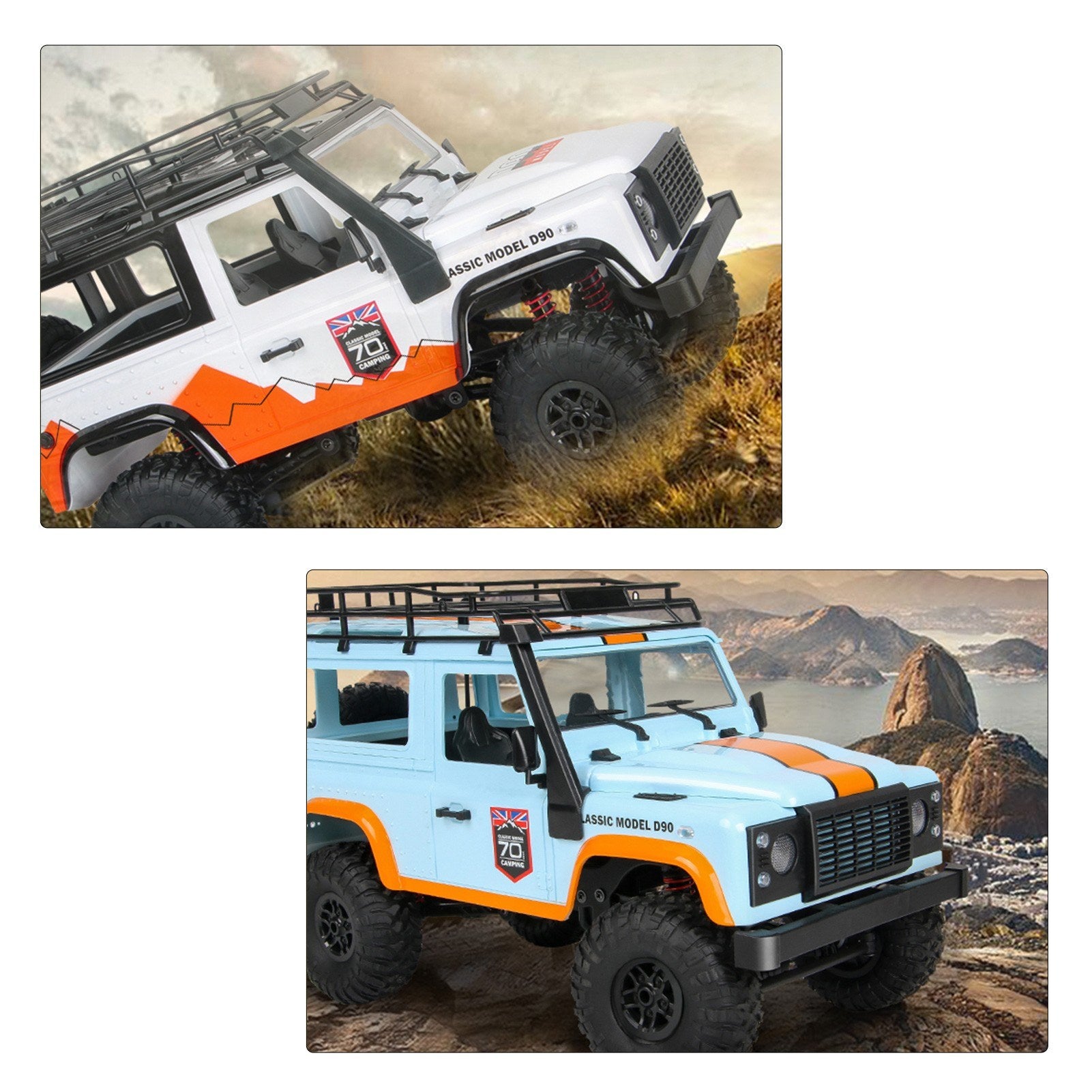 4WD 2.4Ghz Off Road Car RC Rock Crawler Cross-country Truck Toy with Headlight for Adults and Kids