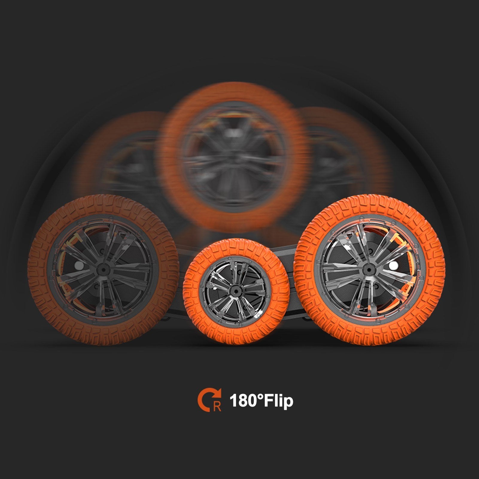 2.4G RC Stunt Car 360° Rotation Double-sided Driving with LED Light and Music Crawler