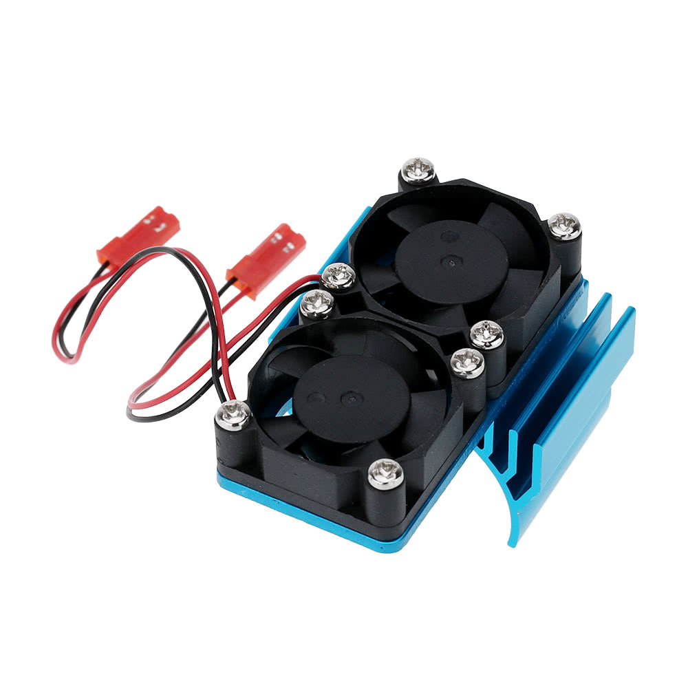 7019 Motor Heat Sink With Two Cooling Fans for 1/10 HSP RC Car 540/550 3650