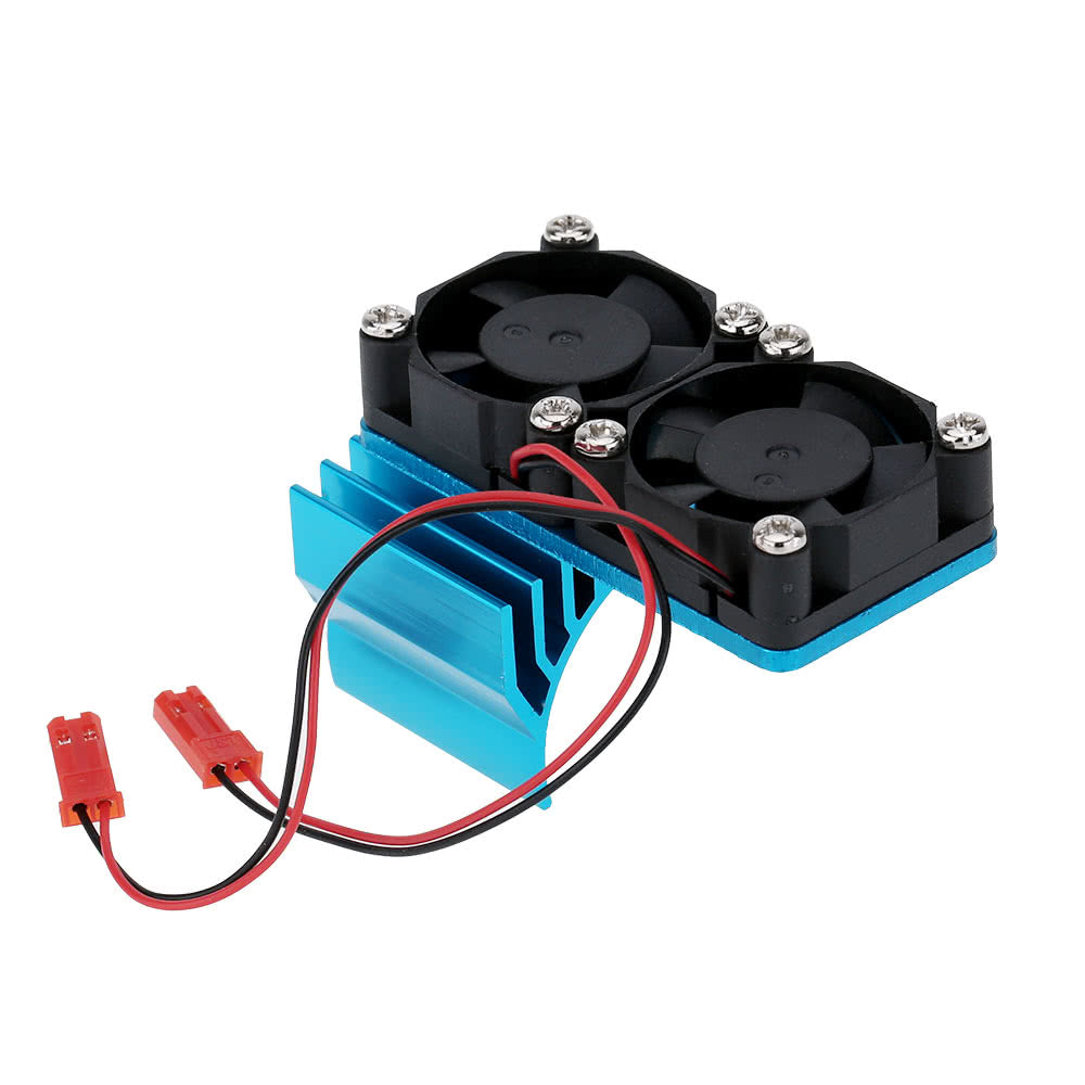 7019 Motor Heat Sink With Two Cooling Fans for 1/10 HSP RC Car 540/550 3650