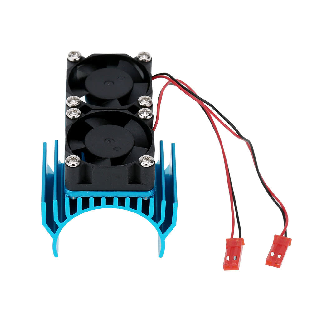 7019 Motor Heat Sink With Two Cooling Fans for 1/10 HSP RC Car 540/550 3650