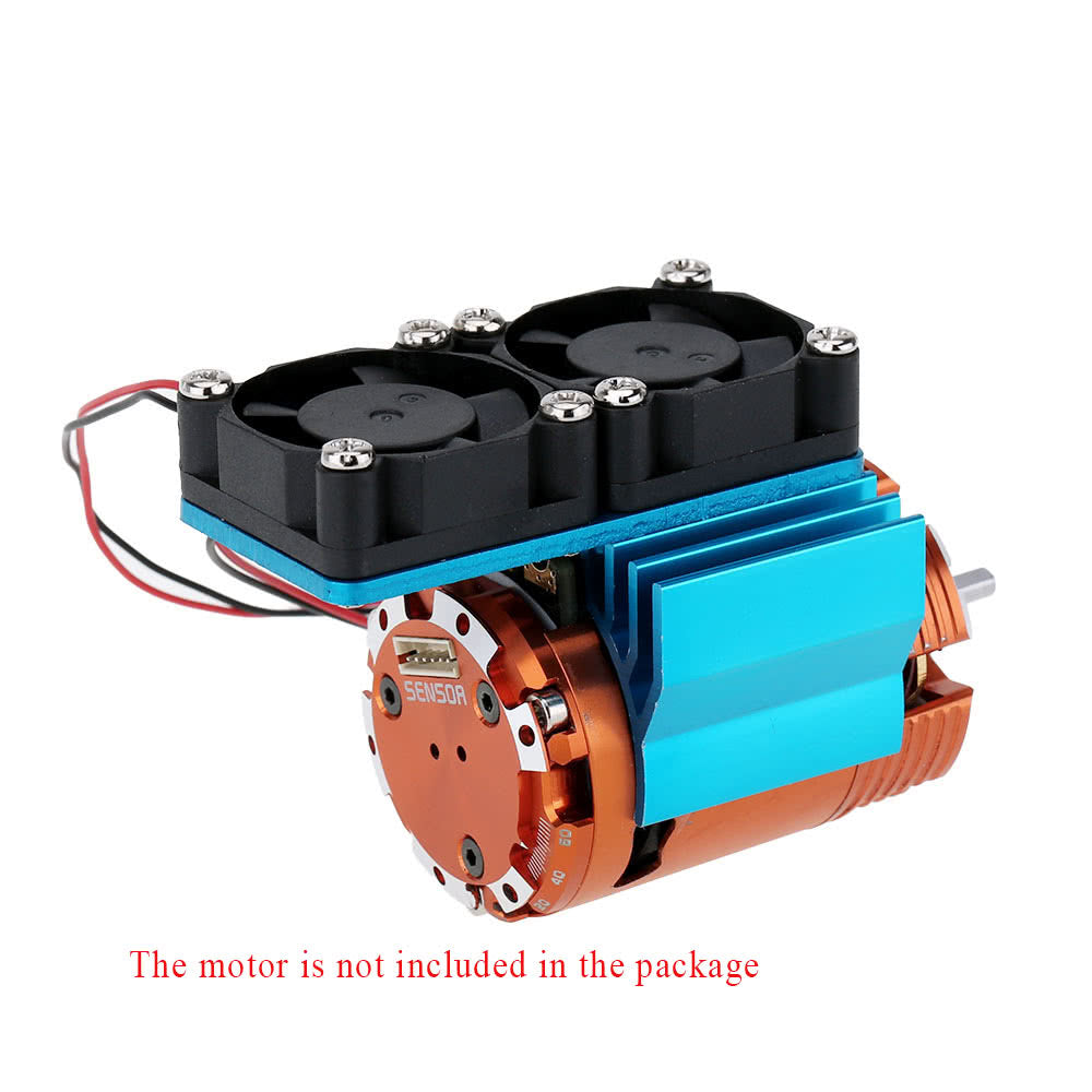 7019 Motor Heat Sink With Two Cooling Fans for 1/10 HSP RC Car 540/550 3650