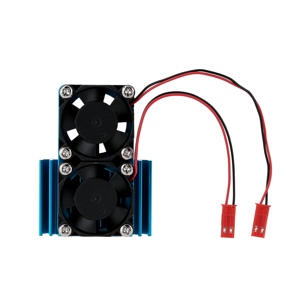 7019 Motor Heat Sink With Two Cooling Fans for 1/10 HSP RC Car 540/550 3650
