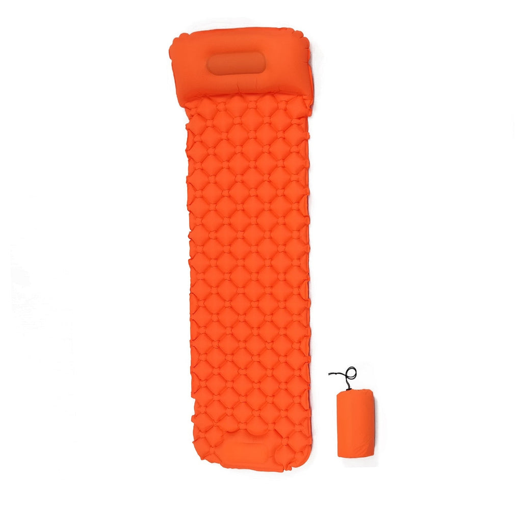 Camping Mat Sleeping Pad Self Inflatable Mattress With Pillow Ultralight Air Cushion Outdoor Hiking Fast Air Charging
