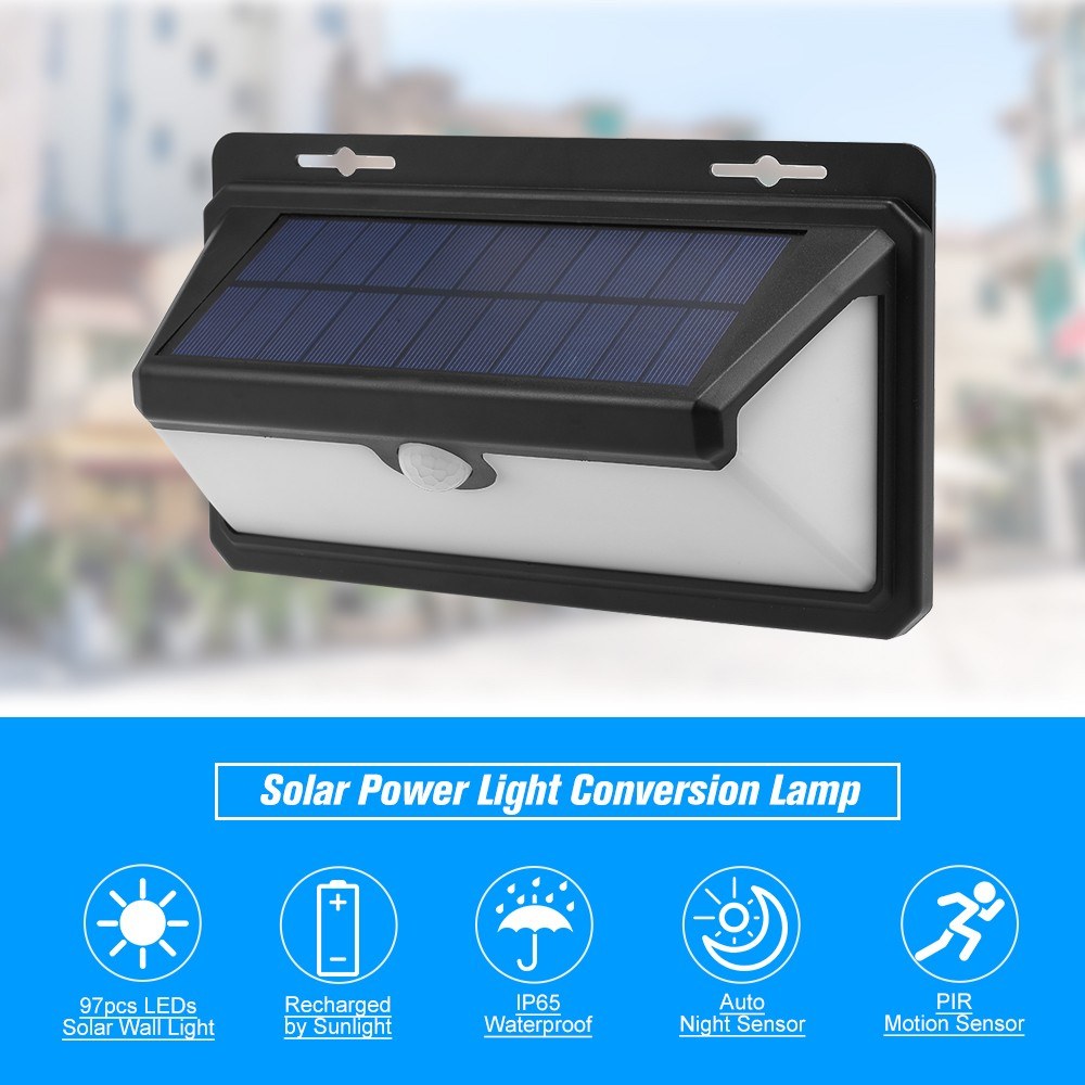 Waterproof Solar Powered PIR Motion Sensor Wall Lights