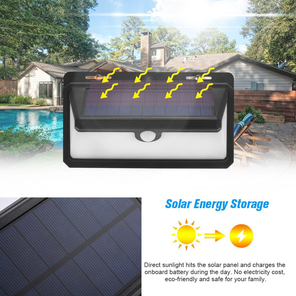 Waterproof Solar Powered PIR Motion Sensor Wall Lights