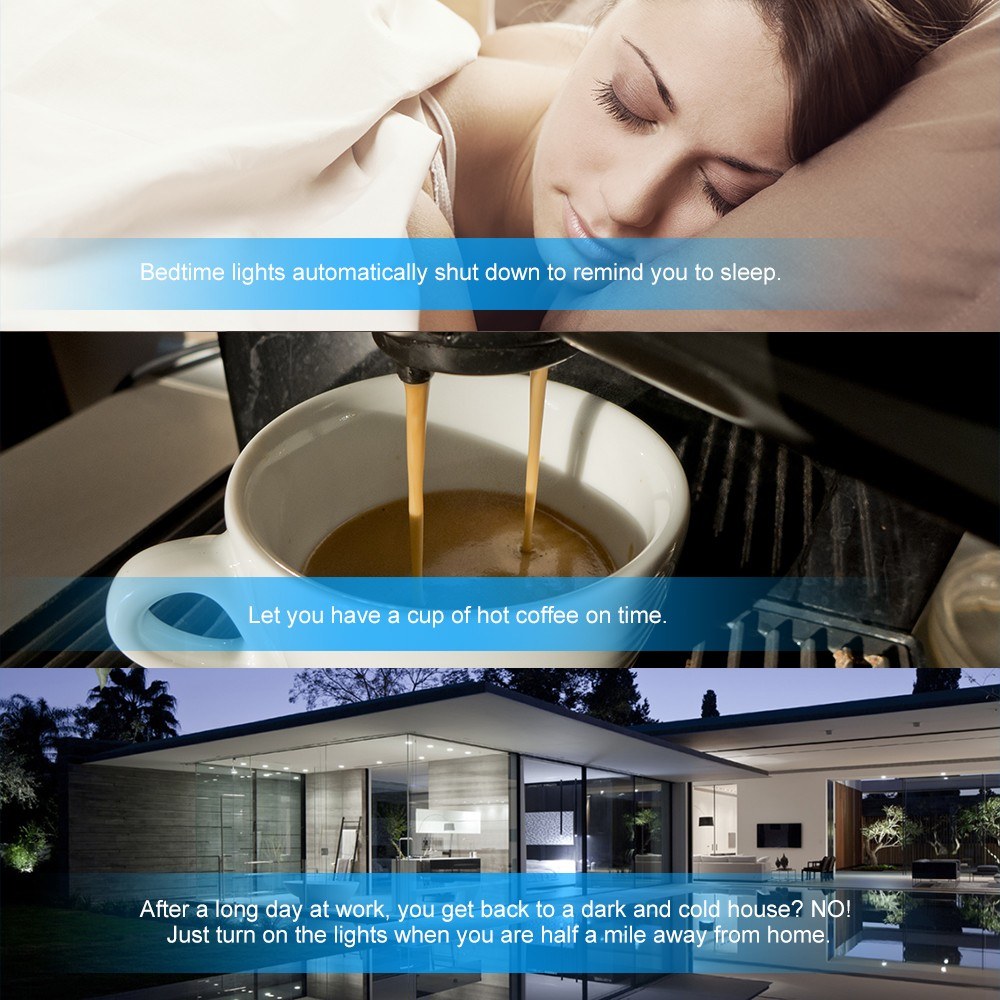 Smart WIFI Plug with LED Night Lighting Support Phone APP Remote Connection / Timing Function Real Time