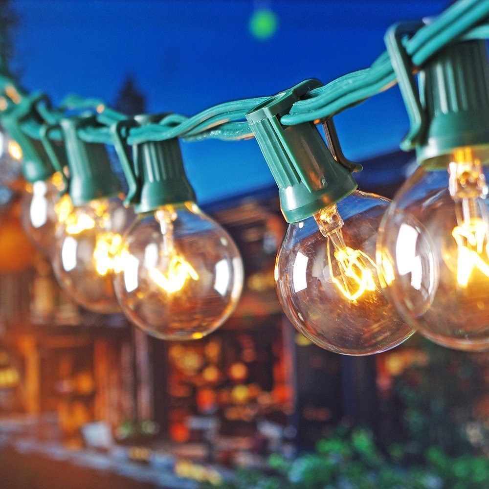 Glass Bulb Garden Yard Fence Warm Goble Lamp Holiday Lights String Indoor Outdoor Decoration