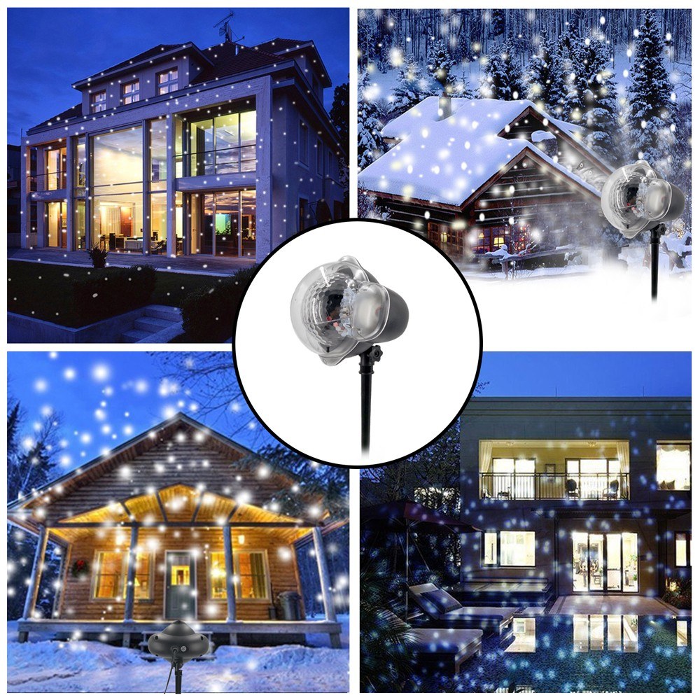 LED Mini Night Light Snow Projector Lawn Greensward