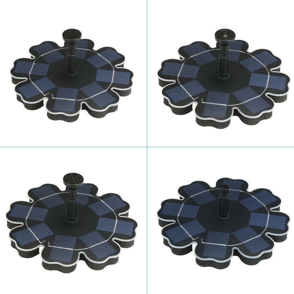 Solar Power Fountain Flower-shape Panel Energy-saving Water Pump 195mm/7.68"