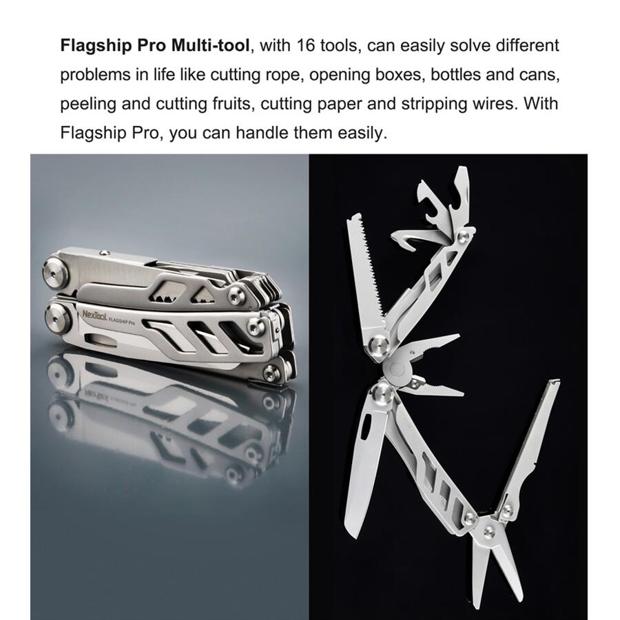 Folding Blade Knife Outdoor Tools Hand Set 16 IN 1 Multi-Tool Pliers Screwdrivers Can Opener Camping