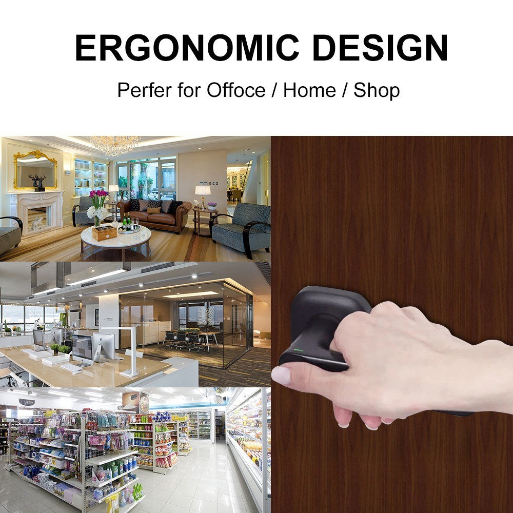 Smart Fingerprint Handle Lock Electric Door Cordless Security Zinc Alloy Suitable for Left & Right