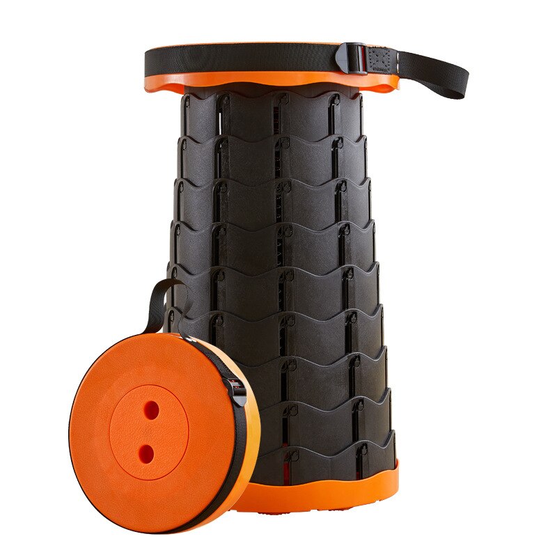 Outdoor Furniture Retractable Stool Folding Portable Stool Chair Height Adjustable Camping Fishing Telescopic Stool Convenient