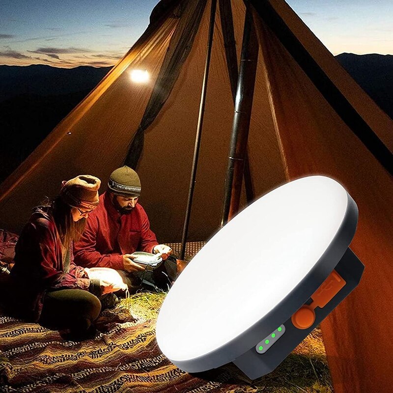 Portable LED Camping Lantern, 7200MAh Tent Light 30W with Hooks, IP65 Waterproof Power Bank Failure Emergency Light
