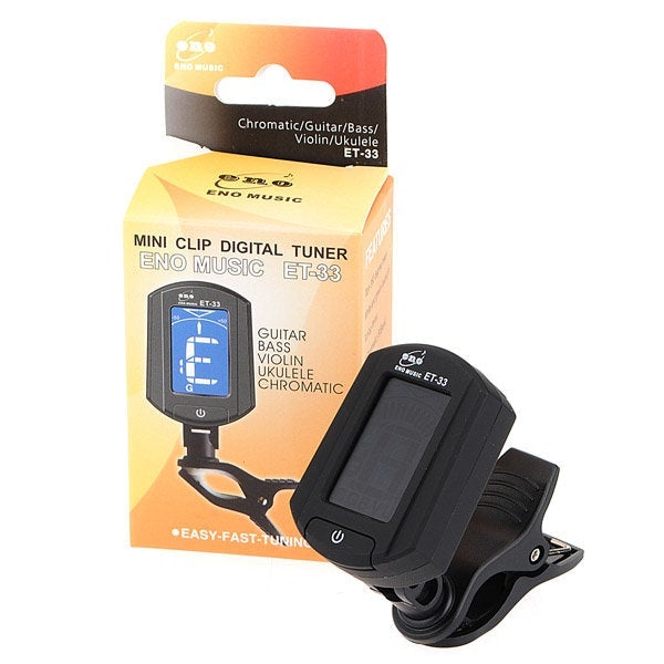 Digital Electronics Mini Clip On Guitar Bass Violin Tuner