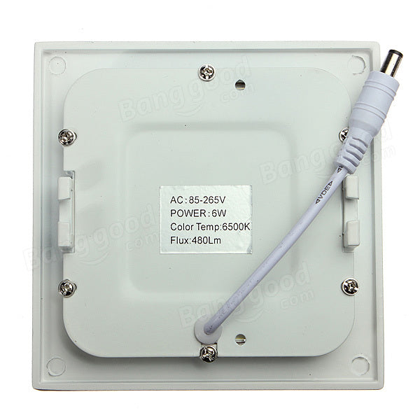 Dimmable 6W Square Ultra Thin Ceiling Energy-Saving LED Panel Light