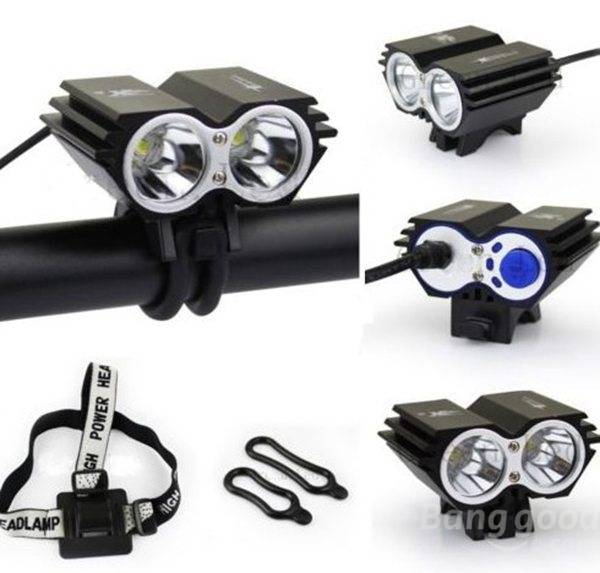 2x U2 LED Cycling Bike Headlight Headlamp Front Light