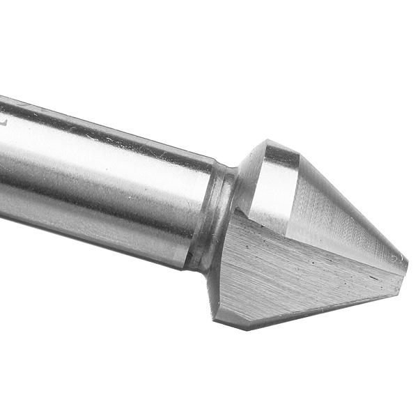 60 Degree Three Flute Shraight Shank HSS Chamfer Milling Cutter Bit