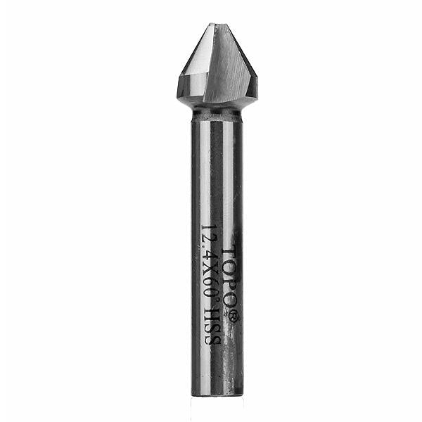 60 Degree Three Flute Shraight Shank HSS Chamfer Milling Cutter Bit