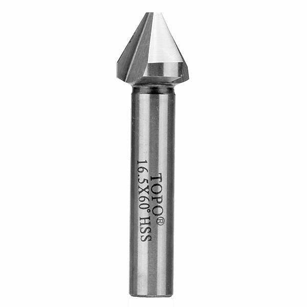 60 Degree Three Flute Shraight Shank HSS Chamfer Milling Cutter Bit