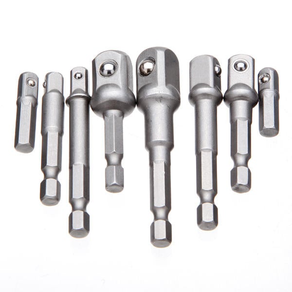 8pcs 1/4 Inch Hex Power Drill Driver Socket Adapter Extension