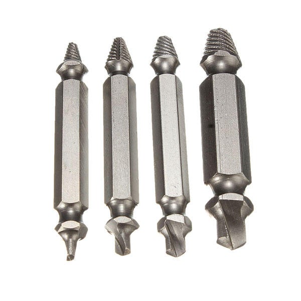 4PCS Double Side Damaged Screw Extractor Out Remover Bolt Stud Tool