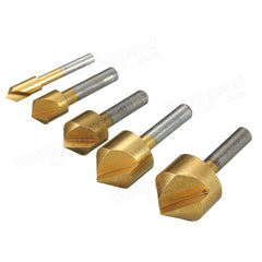 5pcs 6/10/13/16/19mm Titanium Countersinks Chamfering Cutter Drill Press