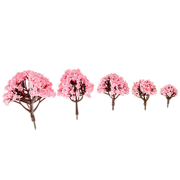 5 Size Pink Cherry Trees Fairy Garden Ornament Plant Pot Decor