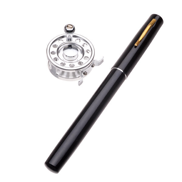 Mini Pen Fly Fishing Rod Portable Pocket Aluminum Alloy Fishing Rod