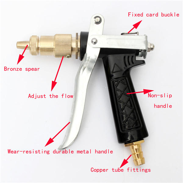 Brass Hose High Pressure Water Gun Sprayer Adapter For Garden Auto Car Washing