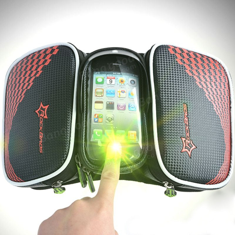Bicycle Front Tube Bag Pannier Smartphone Bag Saddle Bag