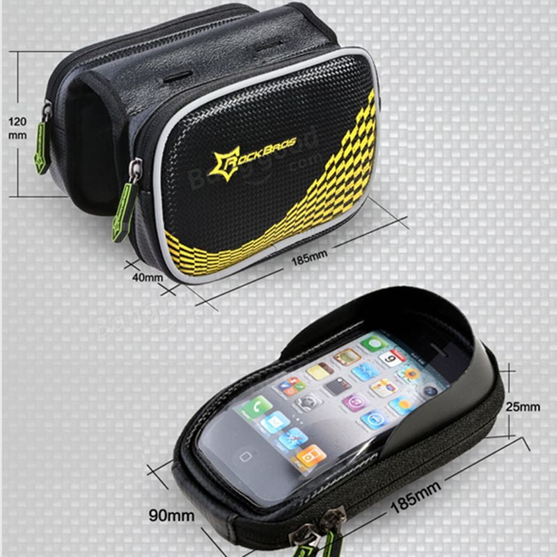 Bicycle Front Tube Bag Pannier Smartphone Bag Saddle Bag