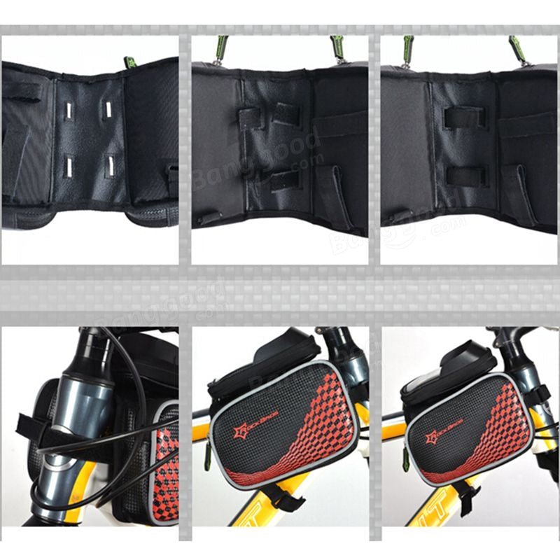 Bicycle Front Tube Bag Pannier Smartphone Bag Saddle Bag