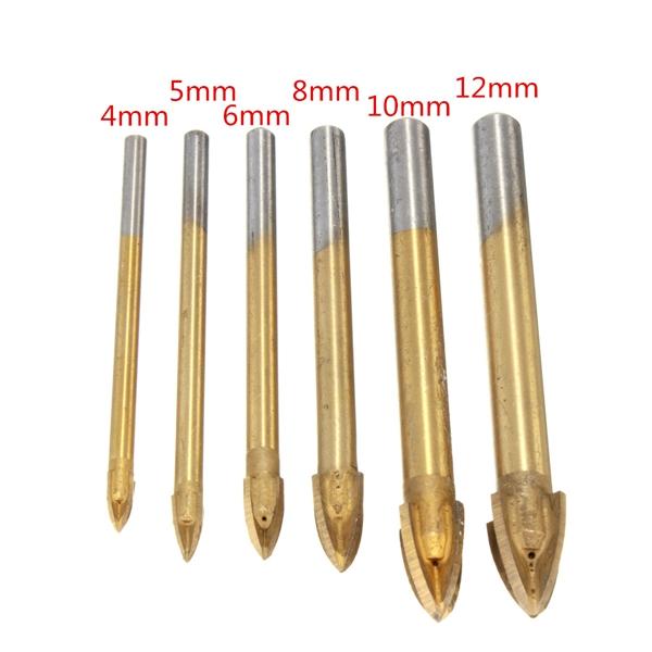 1pcs 4-12mm Alloy Cross Tip Glass Drill Tile Cermic Triangle