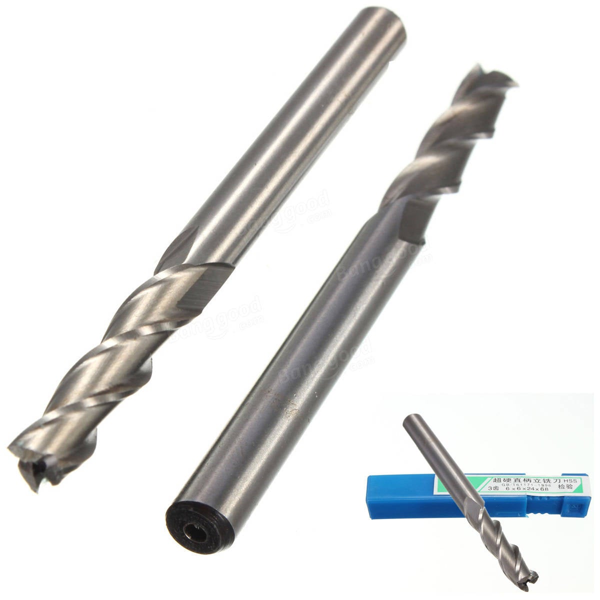6mm x 3 Flute HSS Aluminium End Mill Cutter Extended CNC Bit Milling