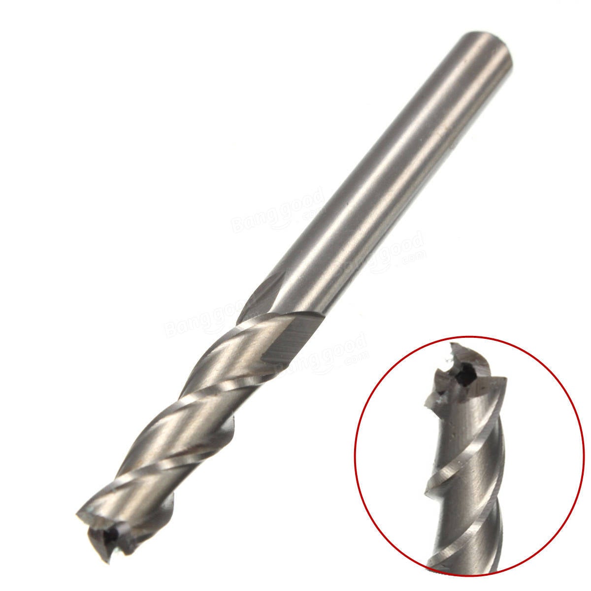 6mm x 3 Flute HSS Aluminium End Mill Cutter Extended CNC Bit Milling