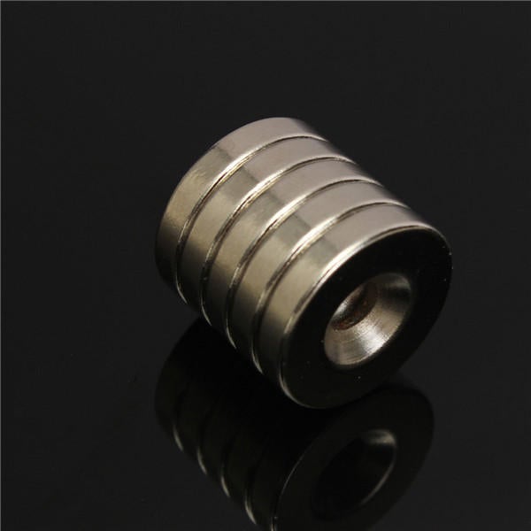 5pcs 20mmx4mm Strong Round Countersunk Ring Magnets 5mm Hole Rare Earth Neodymium Magnets