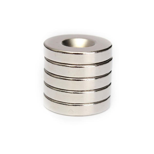 5pcs 20mmx4mm Strong Round Countersunk Ring Magnets 5mm Hole Rare Earth Neodymium Magnets