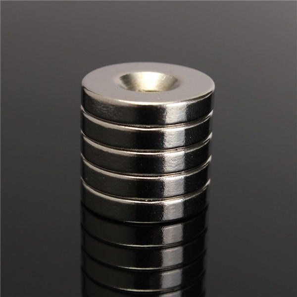 5pcs 20mmx4mm Strong Round Countersunk Ring Magnets 5mm Hole Rare Earth Neodymium Magnets