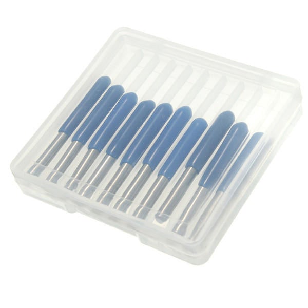 10Pcs 100.2mm Carbide Flat Bottom PCB Engraving Bits 3.175mm CNC Router Tool