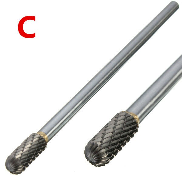 Rotary Burr 1/4 Inch Shank 6 Inch Long Carbide Cutter CNC Engraving Bit For Dremel