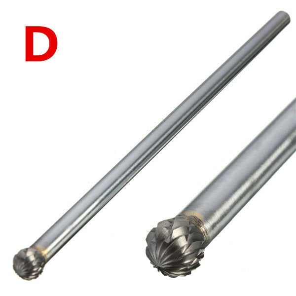 Rotary Burr 1/4 Inch Shank 6 Inch Long Carbide Cutter CNC Engraving Bit For Dremel