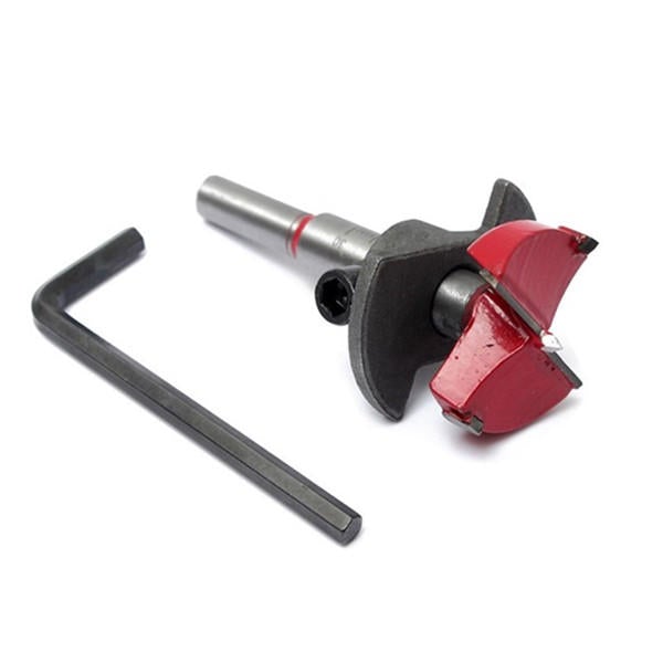 Boring Wood Hole Saw Cutter Drill Bit and Depth Guide Working Tungsten Tipped Carbide Drilling Hinge