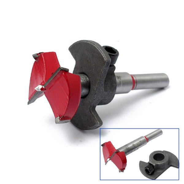 Boring Wood Hole Saw Cutter Drill Bit and Depth Guide Working Tungsten Tipped Carbide Drilling Hinge