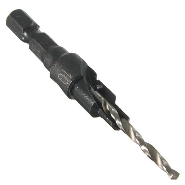 5pcs Hss Countersink Drill Cone Bit Set Quick Change Hex Shank Woodworking Screw Reamer