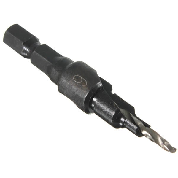 5pcs Hss Countersink Drill Cone Bit Set Quick Change Hex Shank Woodworking Screw Reamer