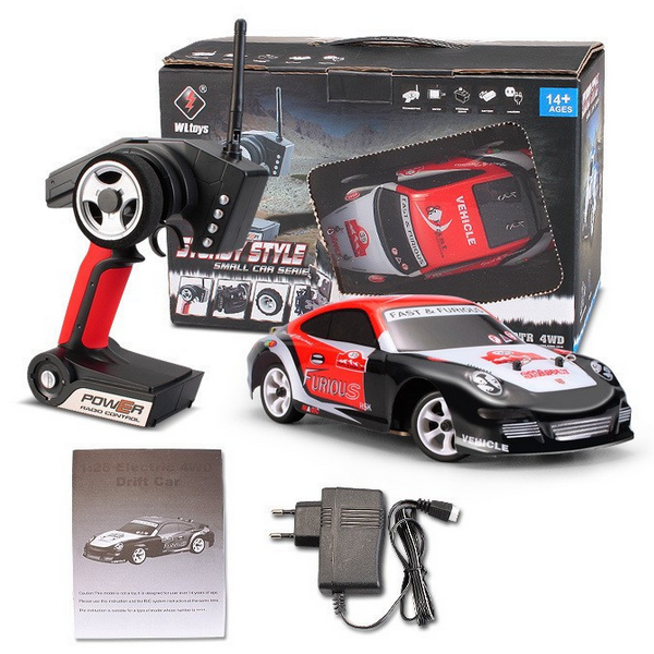 1/28 2.4G 4WD Brushed RC Car Drift Car 7.4V 400mAh