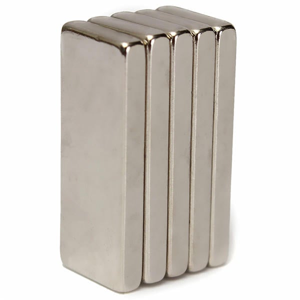 5pcs N35 Strong Rectangular Neodymium Magnets 25x10x3mm Block NdFeB Rare Earth Magnets
